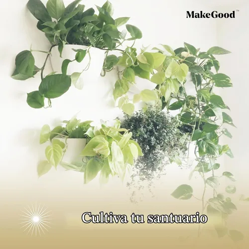 Vista 6 de Make Good Virgo - Macetas de pared (anchas, juego de 6), fáciles de regar e instalar, ligeras, diseña tu propio jardín vertical, plástico de melamina