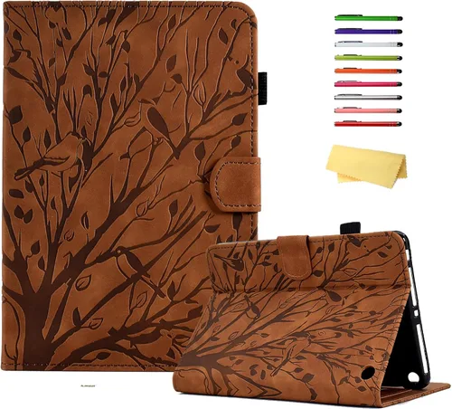 Vista 37 de Funda para tableta Amazon Kindle Fire HD 8 (8ª/7ª/6ª generación, 2018/2017/2016), con portalápices, bolsillo para tarjetas, imán de piel sintética