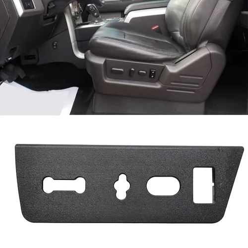 Vista 2 de Compatible con 2009 2010 2011 2012 2013 2014 Ford F-150 Carcasa de Conmutador de Asiento del Conductor Delantero Panel de Cubierta de la Moldura