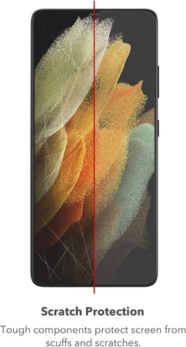 Vista 4 de ZAGG InvisibleShield GlassFusion+ - Protector de pantalla de vidrio híbrido - Hecho para Samsung GS21 (6.2") - Compatible con fundas