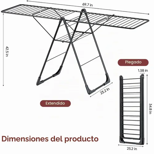 Vista 2 de APEXCHASER - Tendedero para ropa de gran capacidad