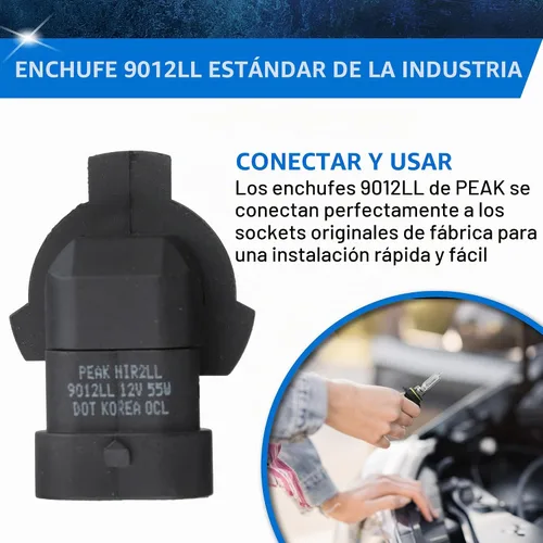 Vista 4 de PEAK 9012LL Classic Vision OE Bombilla halógena estándar de repuesto para faros delanteros
