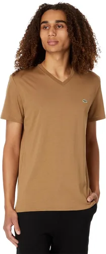 Vista 7 de Lacoste TH6710 - Camiseta de manga corta con cuello en V para hombre Marrón