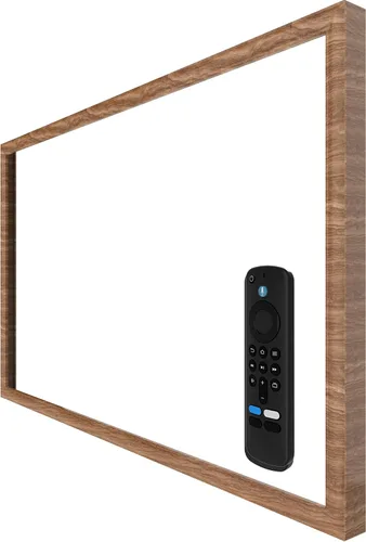 Vista 9 de Marco decorativo de grano de madera para Echo Show 21 (grano de madera oscura)