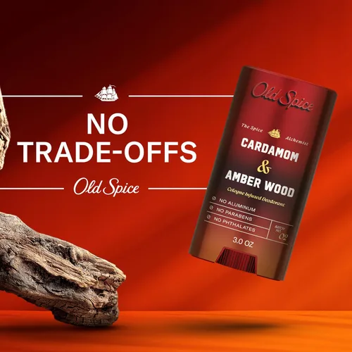 Vista 6 de Old Spice - Desodorante sin aluminio para hombres, cardamomo y madera