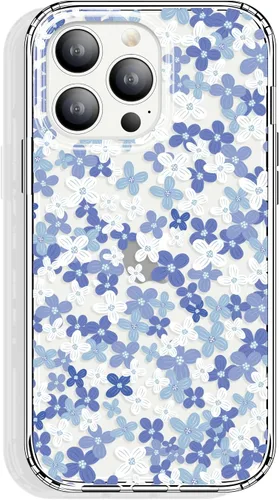 Vista 46 de GYZYA Funda transparente para iPhone 14 y iPhone 13 de 6.1 pulgadas con diseño de patrón, funda protectora delgada de TPU + parachoques a prueba