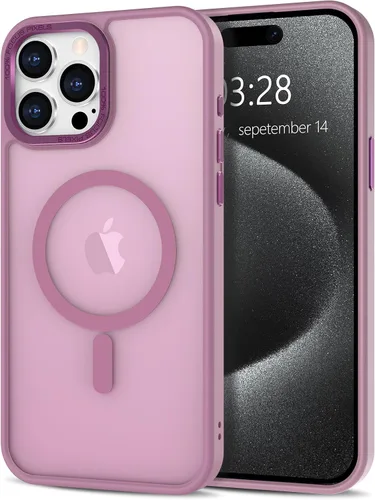 Vista 133 de Anuck - Funda magnética para iPhone 11 compatible con MagSafe, carcasa trasera mate translúcida dura, borde de TPU, delgada, resistente a impactos