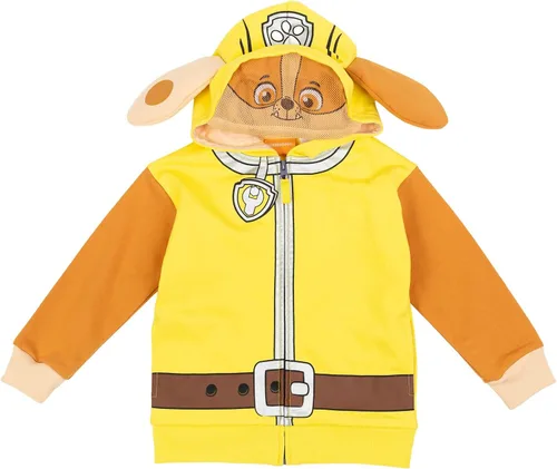 Vista 4 de Paw Patrol Rubble Chase Skye Sudadera Pullover con Capucha de Forro Polar con Cremallera de Niño Pequeño a Niño