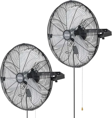 Vista 12 de VEVOR Ventilador de montaje en pared de 8.5 pulgadas, ventilador colgante