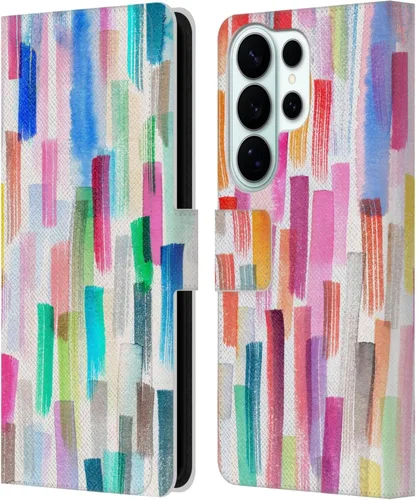 Vista 217 de Head Case Designs Officially Licensed Ninola Brushstrokes Multi Colorful Leather Wallet Case Compatible with Samsung Galaxy A07 4G