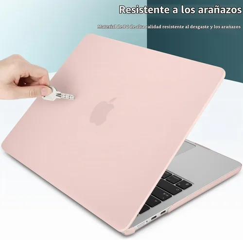 Vista 4 de TWOLSKOO Compatible con funda para MacBook Air M4 de 15 pulgadas versión 2025-2023 M4 A3241 M3 A3114 M2 A2941, carcasa rígida de plástico y Tiza