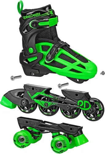Vista 4 de Roller Derby Falcon 2 en 1 Combo Quad y Patines en línea para niños, tamaño ajustable