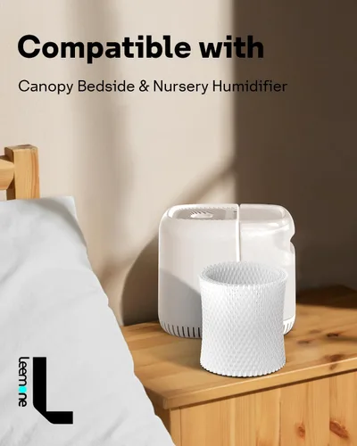 Vista 2 de Leemone Paquete de 6 Filtros de Reemplazo para Humidificador de Cama Compatible con Humidificadores de Cama con Dosel y de Guardería, Hecho