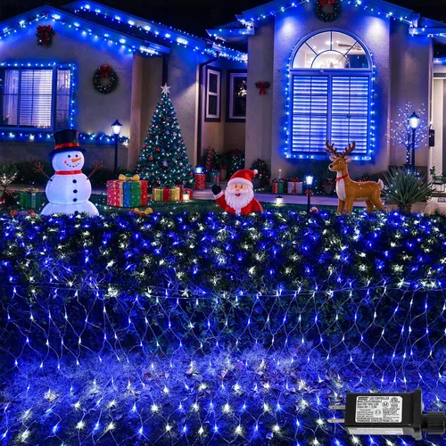 Vista 9 de Paquete de 2 luces LED de red azul de 360