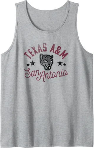 Vista 3 de Texas A&M University-San Antonio Camiseta sin mangas con logotipo de los Jaguars de TAMUSA, Blanco