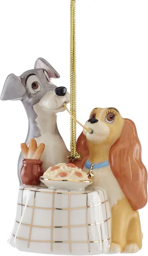 Vista 10 de Adornos de Lenox, adorno navideño de Rudolph y el elefante solitario, porcelana con acentos dorados y cordón para colgar para decoración del árbol