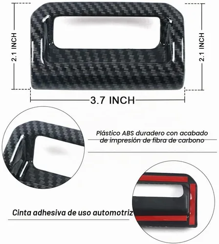 Vista 4 de para Toyota Highlander 2020 2021 2022 2023 Accesorios Cubierta de Interruptor de Botón de Caja de Apoyabrazos, Calcomanía de Pegatina de Impresión