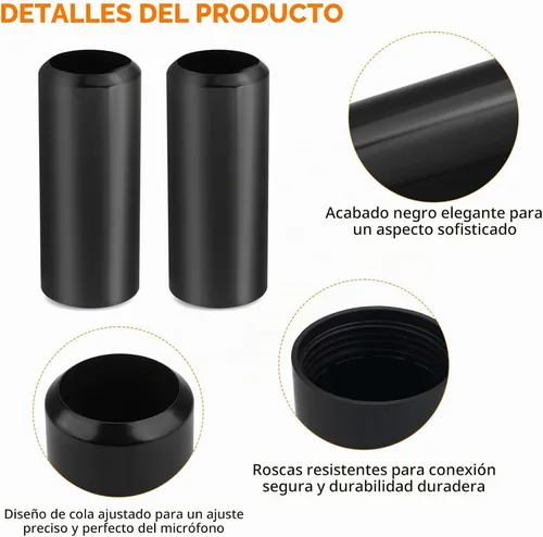 Vista 4 de Paquete de 2 fundas de batería de repuesto para micrófono inalámbrico Shure SVX2/PG28, SVX24/PG58, KCX2/PG58 para reparar la parte rota