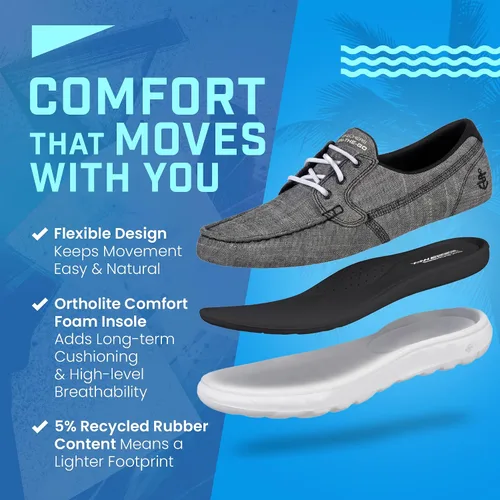 Vista 4 de Skechers Zapatos planos GO Walk Lite Isla para mujer Negro/Blanco