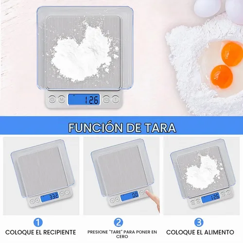 Vista 5 de UNIWEIGH Báscula digital de cocina, escala de alimentos de bolsillo de 6.6 lbs/0.00 oz, medida en gramos y onzas para pérdida de peso, cocinar