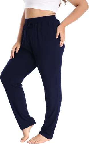 Vista 6 de Cheapestbuy Pantalones de descanso cómodos para mujer, talla grande, pantalones deportivos de yoga activos, pantalones deportivos elásticos casuales
