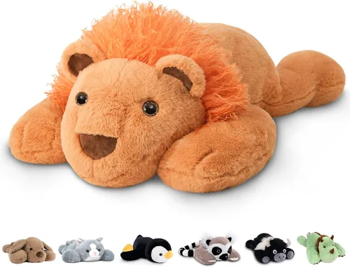 Vista 21 de Niuniu Daddy Animales de peluche con peso de ajolote azul de 24 pulgadas 5 libras para niños, adultos, niñas, niños, juguete de peluche gigante