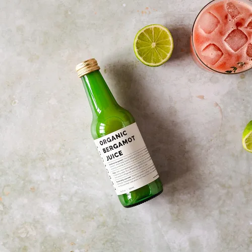 Vista 2 de Jugo de bergamota 100% orgánico de 8.5 onzas líquidas, apoya la inmunidad y la producción de colágeno, rico en vitamina C y flavonoides bioactivos