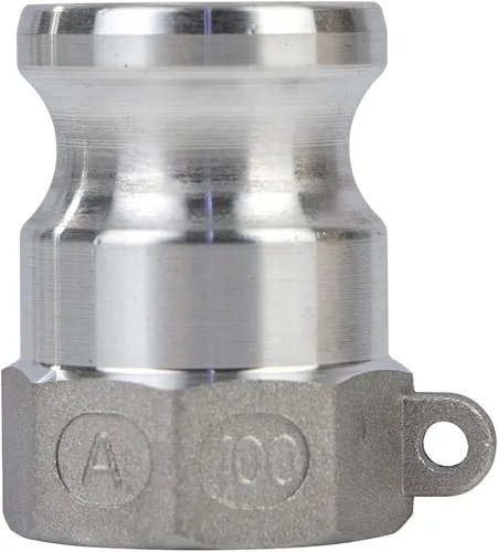 Vista 3 de 2 piezas de accesorios de bloqueo de leva de aluminio (1 pulgada Parte A) accesorios de manguera de ranura de leva, adaptador macho hembra NPT rosca