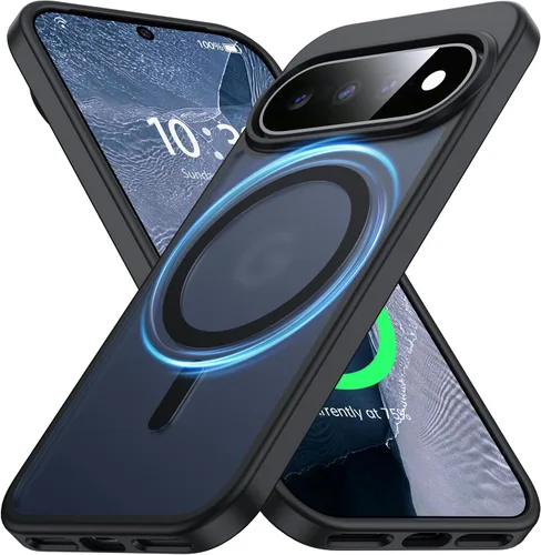 Vista 31 de Funda Magnética NO.1 para Google Pixel 7a Case [Compatible con MagSafe][Anti-Huellas][Ajuste Delgado][Resistente a Golpes Militar] Cubierta de Negro
