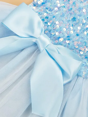 Vista 4 de QWINEE Vestido de perro con decoración de lazo, lindo vestido de cachorro, falda tutú, vestido de princesa para gato, vestido de verano para fiesta