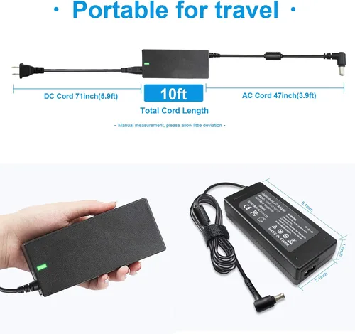 Vista 3 de Cable de alimentación para Sony Bravia TV KDL-55 KDL-48 KDL-42 KDL-40 KDL-40 KDL-32 W700B W600B W800B KDL-40R510C KDL-40W650D KDL48W590B KDL55W655B