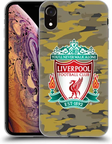 Vista 201 de Head Case Designs Funda de gel con licencia oficial del Liverpool Football Club Away Colourways Crest Camou [protección de grado militar] compatible