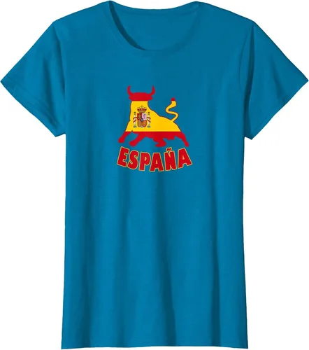 Vista 98 de Spain Espana with Bull and National Flag/Present T-Shirt Asphalt Grey