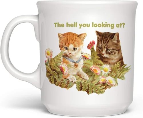 Vista 10 de Genuine Fred Taza de cerámica con texto en inglés "Say Anything", de 16 onzas, multicolor, apta para lavavajillas
