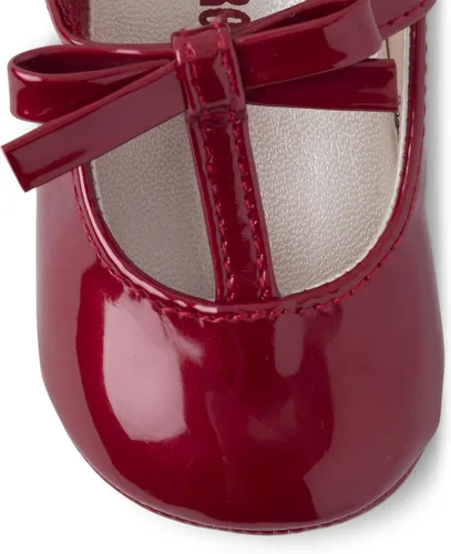 Vista 5 de Gymboree Zapatos planos de ballet con lazo rojo para niños unisex