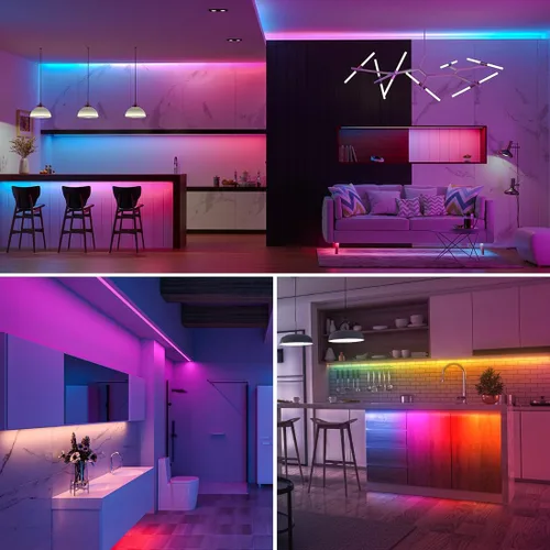 Vista 8 de BTF-LIGHTING 16.4FT WS2814 IC RGBW 3000K DC24V COB LED Strip Light Kit