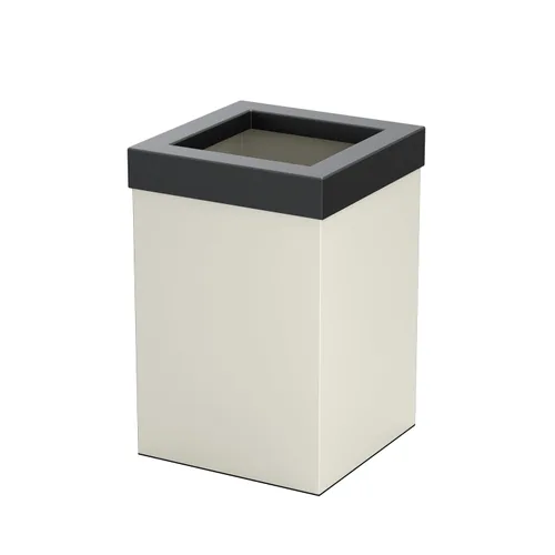 Vista 17 de Gatco Papelera Moderna Cuadrada, Combo Negro Mate y Latón Cepillado - Papelera de Acero Inoxidable con Tapa Extraíble, Resistente a Fugas, Capacidad