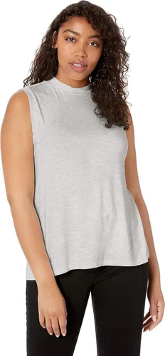 Vista 2 de Daily Ritual Womens Jersey Sleeveless Boxy Mock-Neck Shirt Available in Plus
