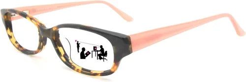 Vista 8 de Sightline Gafas de lectura progresivas para mujer, marco de acetato óptico de primera calidad, 1.00 Naranja