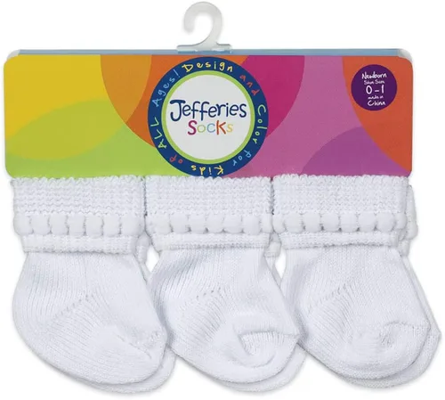 Vista 3 de Jefferies Socks Rock-A-Bye Botín, 6 unidades, color blanco