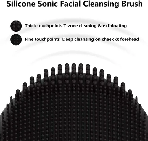 Vista 5 de Cepillo de limpieza facial calentado, limpiador facial impermeable para limpieza profunda, cepillo facial suave masaje exfoliante, 9 velocidades