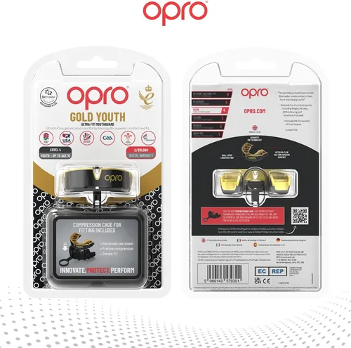 Vista 7 de OPRO Protector bucal Gold Level - Protector bucal moldeable con ajuste cómodo de primera calidad y protección multicapa para boxeo, artes marciales