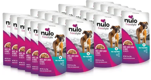 Vista 19 de Nulo Freestyle Carne de res, hígado de res y col rizada en caldo de carne real para perros, 2.8 onzas (paquete de 6)