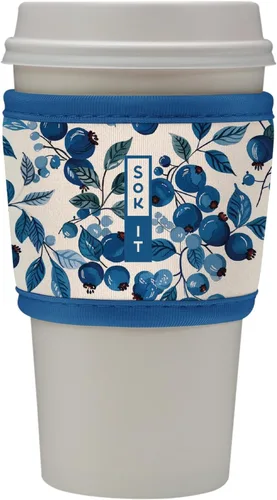 Vista 155 de Sok It HotSok Coffee & Tea - Funda de neopreno con aislamiento reutilizable (floral abstracto)