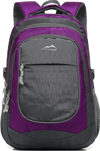Vista 12 de ProEtrade Mochila para universidad, viajes, negocios, senderismo, apta para laptop de hasta 15.6 pulgadas, Negro, 15,6 pulg., Mochilas Daypack