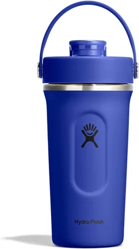 Vista 23 de Hydro Flask Botella agitadora – Botella de gimnasio de acero inoxidable aislada para preentrenamiento y proteína 24 onzas Agave Verde