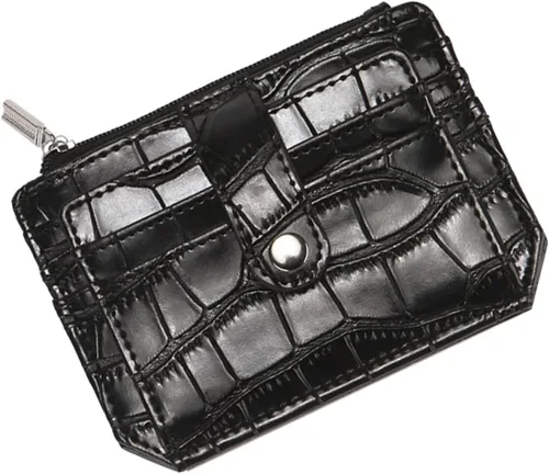 Vista 2 de TENDYCOCO Cartera de almacenamiento de crédito de Pu con cremallera, práctico nudo de moneda, versátil, tarjetas de diseño, impresiones