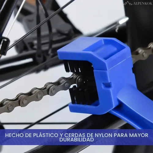 Vista 3 de ALPENKOK Cepillo de cadena para motocicleta, 3 lados, junta tórica segura