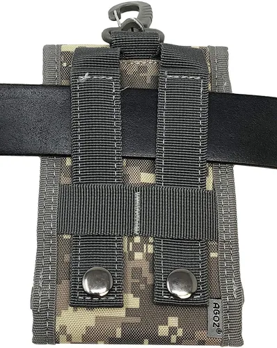 Vista 3 de AGOZ Funda para calculadora de construcción, soporte protector duro, funda de transporte para calculadora con dos bolsas de cintura Molle y clip