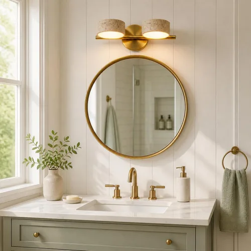 Vista 11 de Apliques de pared de travertino, accesorios de iluminación de piedra, iluminación de pared, lámparas de pared para sala de estar, dormitorio, LED